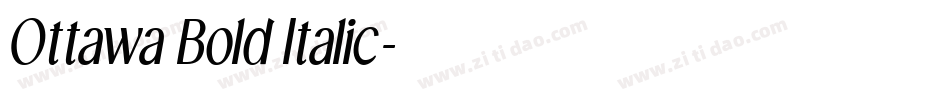 Ottawa Bold Italic字体转换